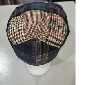 Wonderful Fashion Mens Patchwork Flat Cap Ivy Newsboy Hat Wool Blend S/M
